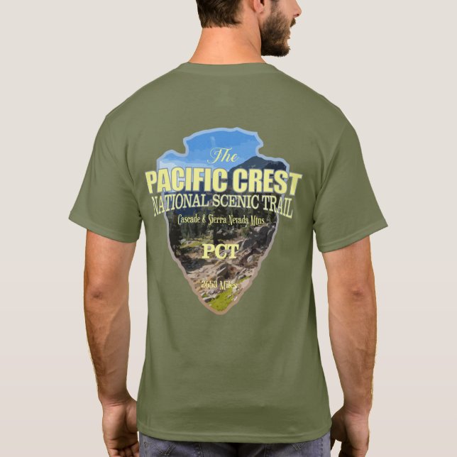 Camiseta Trilha de repouso do Pacífico (ponta de seta) (Verso)