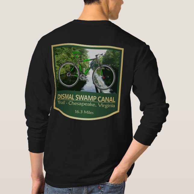Camiseta Trilha do Canal do Pântano Dismal (bicicleta2) (Verso)