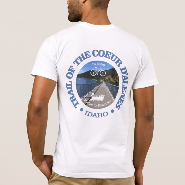 Camiseta Trilha do Coeur d'Alene (ciclismo c) (Verso)