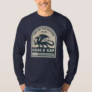 Camiseta Trilha do Dragon Deals Gap - Viagem de Moto-Ciclo