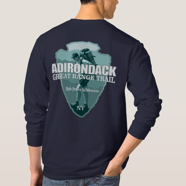 Camiseta Trilha do Intervalo do Excelente Adirondack (seta  (Verso)