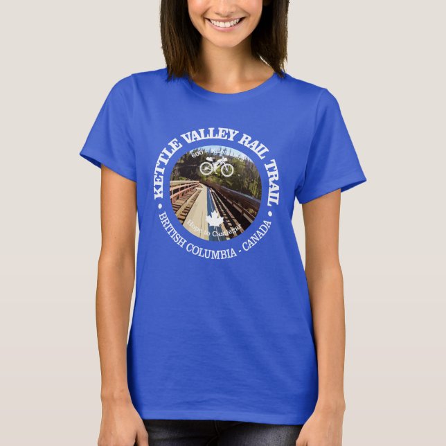 Camiseta Trilha do Kettle Valley Rail (ciclismo c) (Frente)