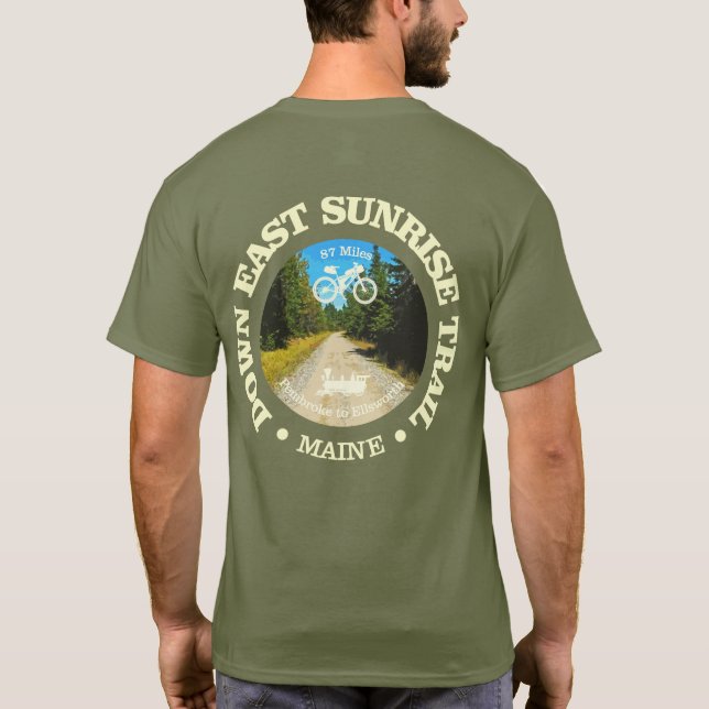 Camiseta Trilha do Levantamento do Sol em Baixo (ciclismo c (Verso)
