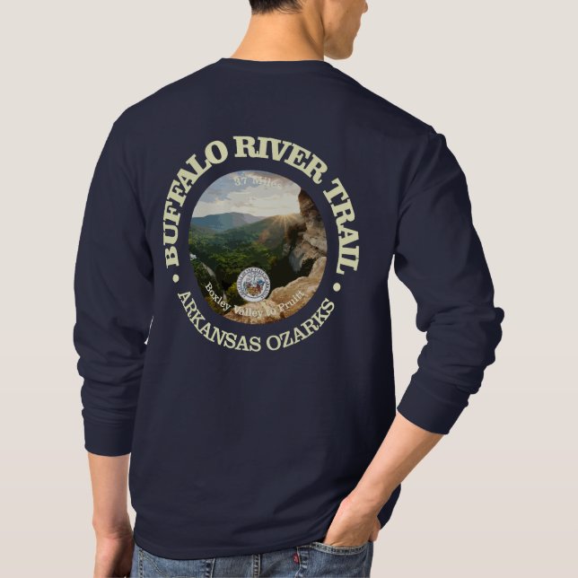 Camiseta Trilha do rio Buffalo (rd) (Verso)