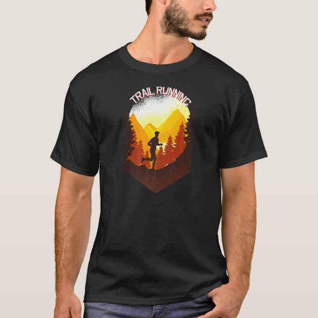 Camiseta Trilha Executando Montanha Executa Ultravioleta (Frente)