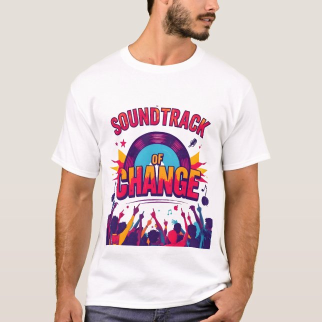 Camiseta "Trilha sonora da mudança: música como força motri (Frente)