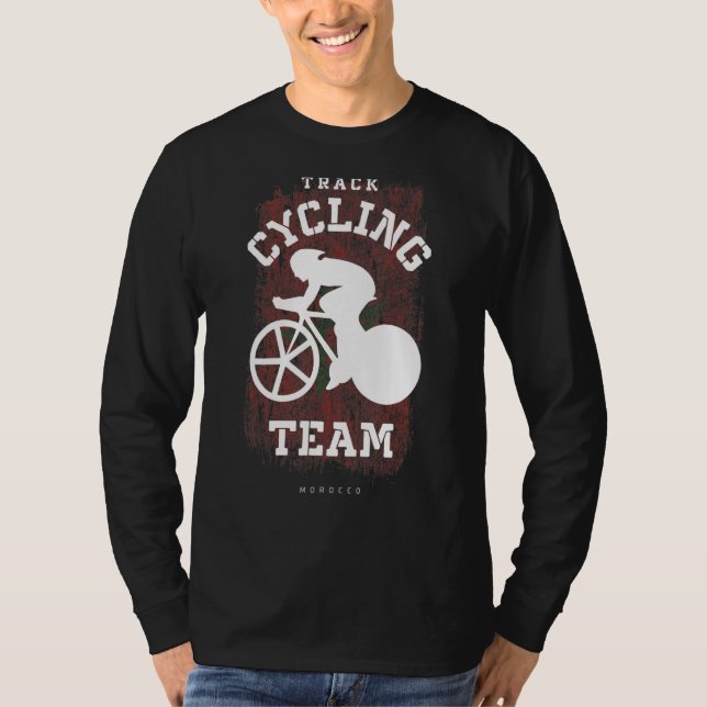 Camiseta Trilhando o Ciclo de Corrida da Bicicleta em Marro (Frente)