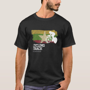 Camiseta Trilhando o Ciclo de Corrida de Bike em Mianmar