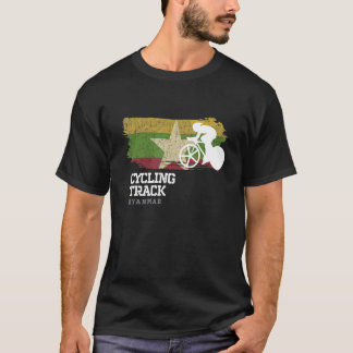 Camiseta Trilhando o Ciclo de Corrida de Bike em Mianmar
