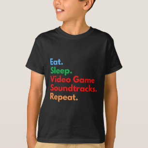 Camiseta Trilhas Sonoras de Video Games para Dormir Repetid