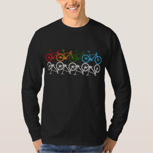 Camiseta Trilho do Ciclo de Bicicleta da Retro Vintage