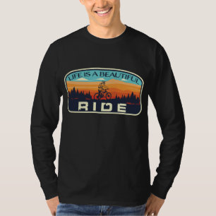 Camiseta Trilhos De Bicicleta De Montanha, Retro MTB Trail 