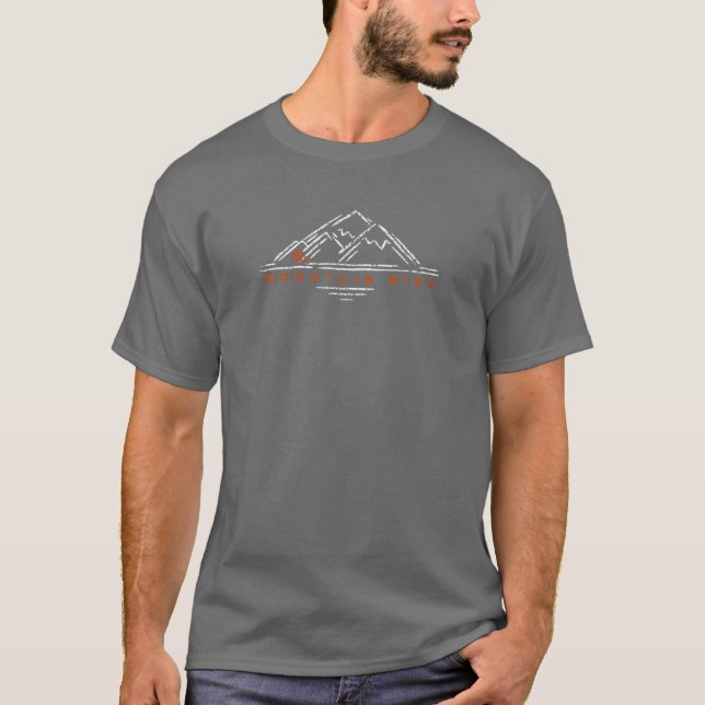 Camiseta Trilhos De Bifurcação De Montanha Chamam MTB Big M (Frente)