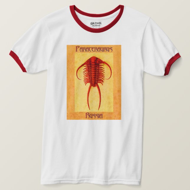 Camiseta Trilobita fóssil de Paracerauro (Frente do Design)