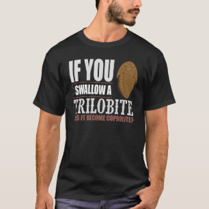 Camiseta Trilobite Fóssil Caça Futuro Paleontólogo Geo
