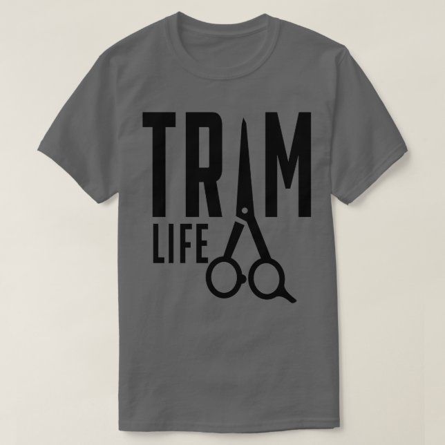 Camiseta Trim Life Barber Hair Stylist (Frente do Design)