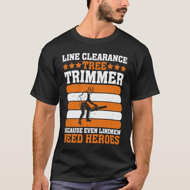 Camiseta Trimmer De Árvore De Depuração De Linha Porque Mes (Frente)
