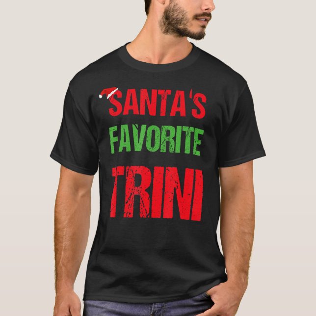 Camiseta Trini Funny Trinidad E Tobago Pajama Natal (Frente)