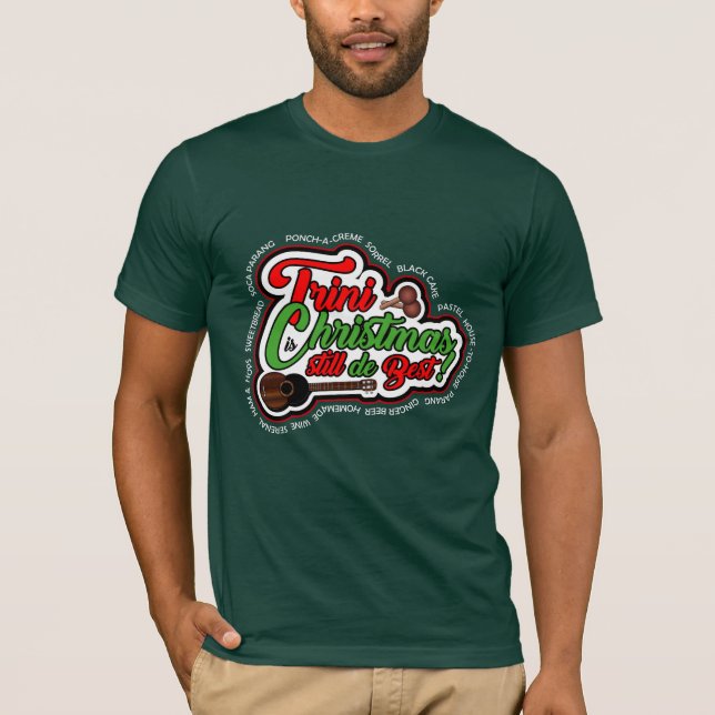 Camiseta Trini Natal ainda é melhor com mapa e cuatro (Frente)