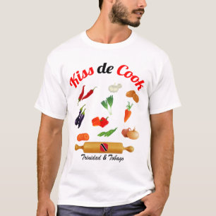 Camiseta Trinidad and Tobago beijam a comida do cozinheiro