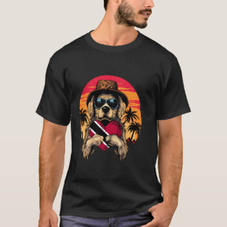 Camiseta Trinidad And Tobago Dog Sunset Heart Trinidadian R