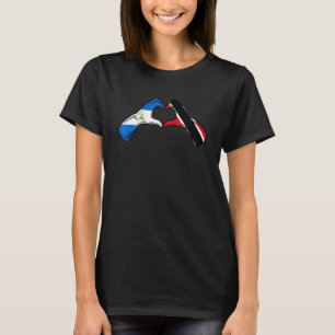 Camiseta Trinidad E Tobago Bandeira Nicarágua Coração Mix H