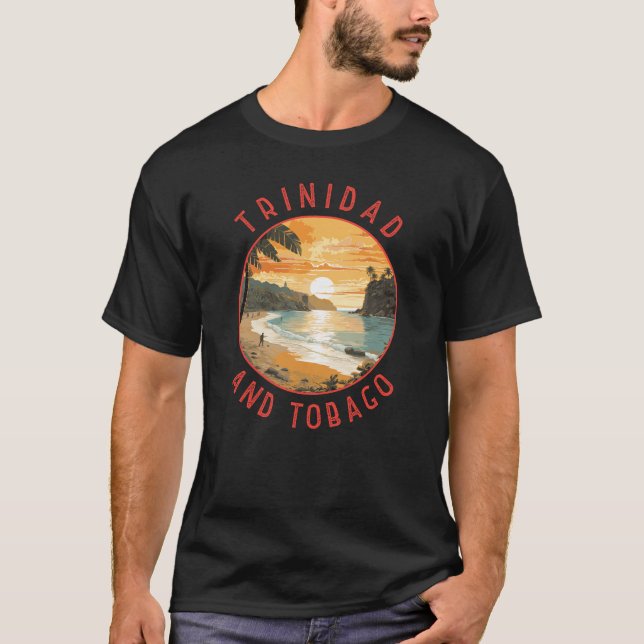 Camiseta Trinidad e Tobago Caribe o Círculo em Dor (Frente)