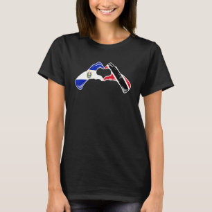 Camiseta Trinidad e Tobago El Salvador Bandeira Coração Mix