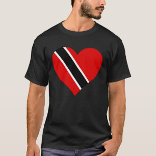 Camiseta Trinidad e Tobago Flag Heart Trinidad e Tobago