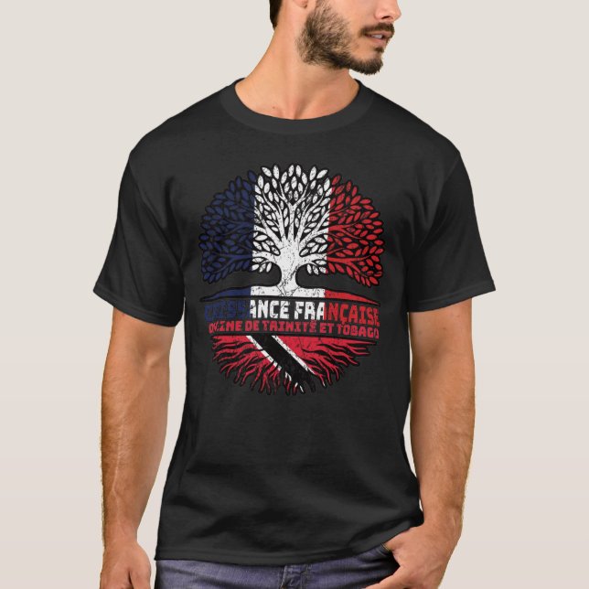 Camiseta Trinidad e Tobago França, França, Árvore Bandeira (Frente)