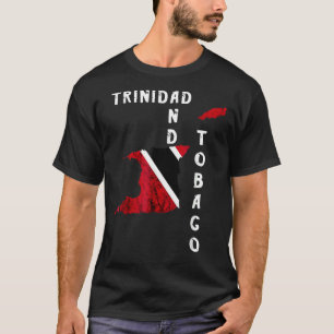 Camiseta Trinidad E Tobago Mapeia Orgulho Trinidadiano Raíz