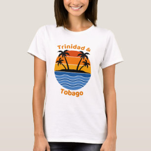 Camiseta Trinidad e Tobago Retro Sunset