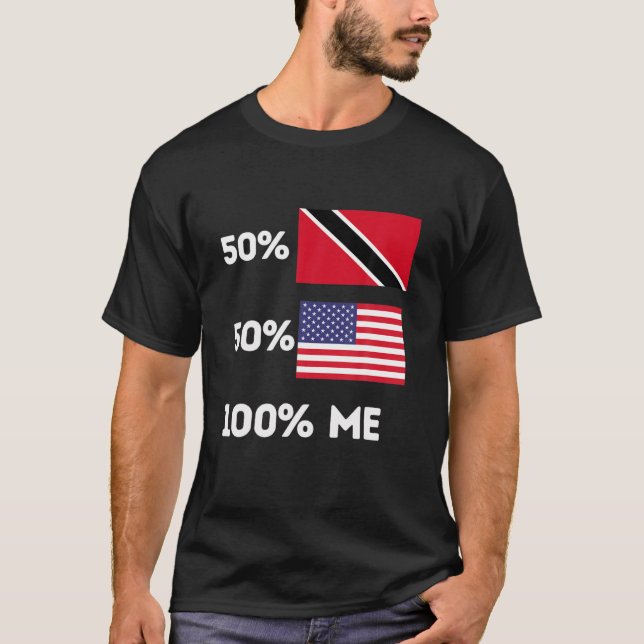 Camiseta Trinidad E Tobago Trini Pride Flag Funny USA Roo (Frente)