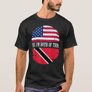 Camiseta Trinidad e Tobago Trini Roota Metade Dos EUA Trini