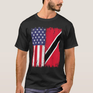 Camiseta Trinidad e Tobago Trini Roota Metade Dos EUA Trini