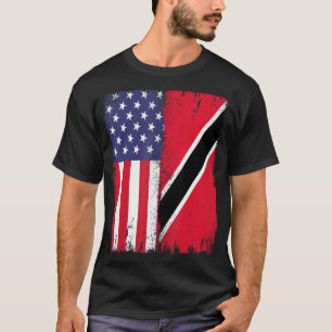 Camiseta Trinidad e Tobago Trini Roota Metade Dos EUA Trini