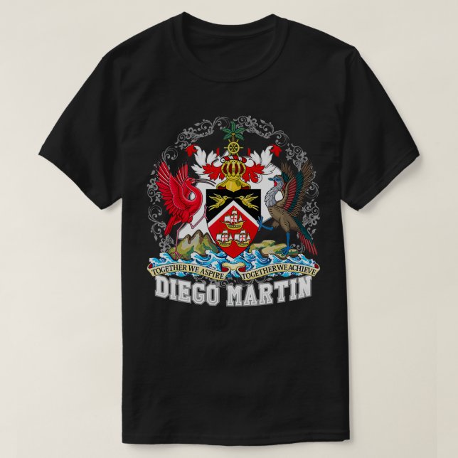 Camiseta Trinidad Tobago Flag Emblem Diego Martin Crest (Frente do Design)