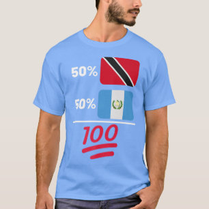Camiseta Trinidadian Plus Guatemalan Mi Flag Heritage Gift