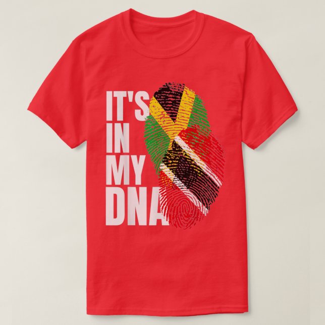 Camiseta Trinidadiano Plus Jamaicano Mix DNA Flag Heritage  (Frente do Design)