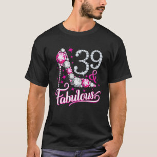 Camiseta Trinta E Nove E Fabuloso 39º Aniversário Design Pa