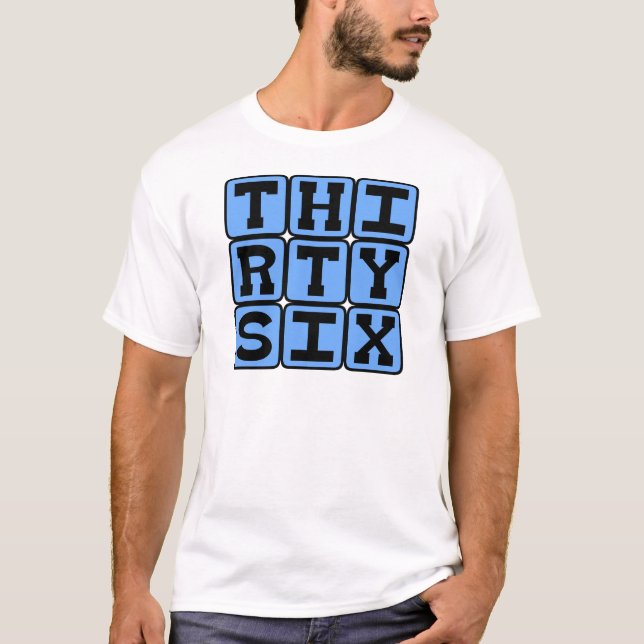 Camiseta Trinta e Seis, Número 36 (Frente)