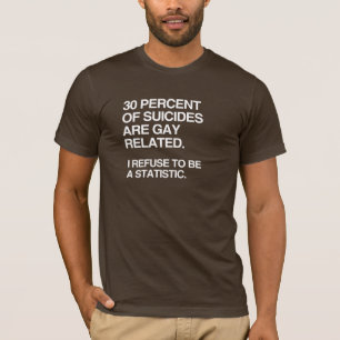 CAMISETA TRINTA POR CENTO DOS SUICÍDIOS ESTÃO RELACIONADO