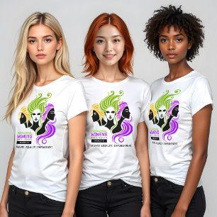 Camiseta Trio Colorido Estilizado de Mulheres na IWD 2025