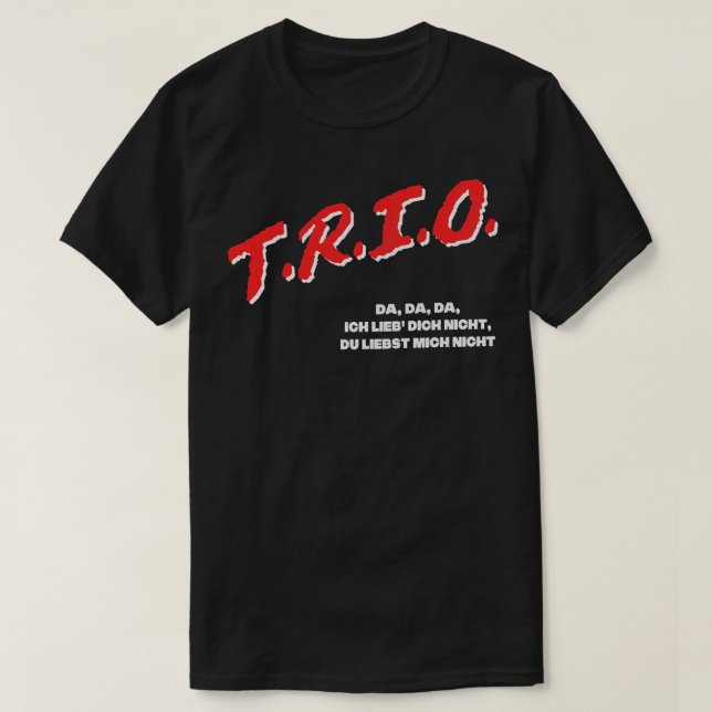 Camiseta Trio DA DA 80s Design do ventilador (Frente do Design)