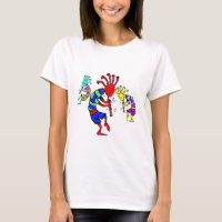 Trio da música da arte de Kokopelli