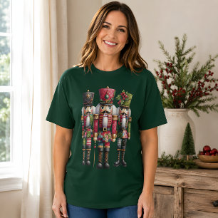Camiseta Trío de Cascanueces Navideños con Parche Mágico