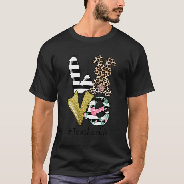Camiseta Trio de Coelho da Páscoa Infantil Leopardo Trio (Frente)