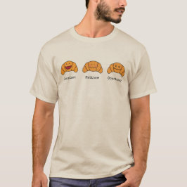 Camiseta Trio de Croissants Louco com Nomes Personalizados