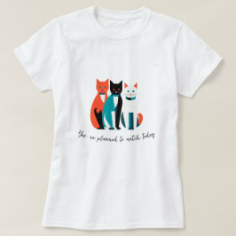 Camiseta Trio de Gatos Combinando