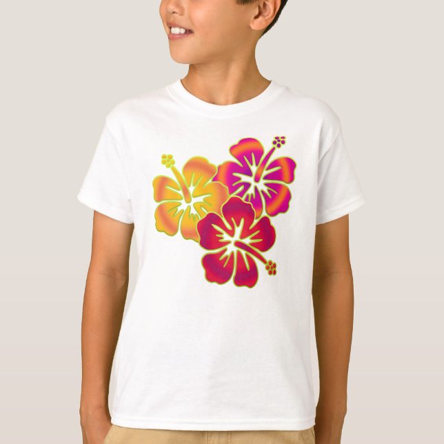Camiseta trio de hibisco (Frente)